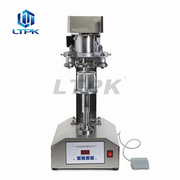 LTPK LT-160C Automatic Plastic Seaming Roller Beverage Beer Bottle Pop Tuna Tennis Ball Non Rotary Food Tin Can Sealing Machines