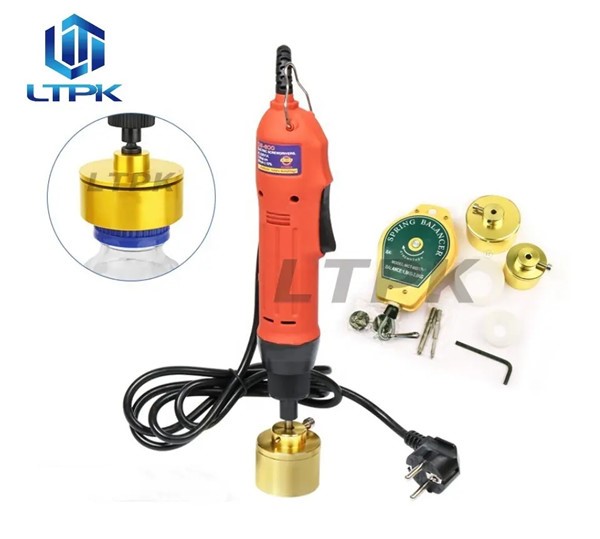 LTPK LT-EC01 Manual Handheld Portable Small Electric Water Oil PET Plastic Bottle Capper Sealing Screw Capping Machine Price