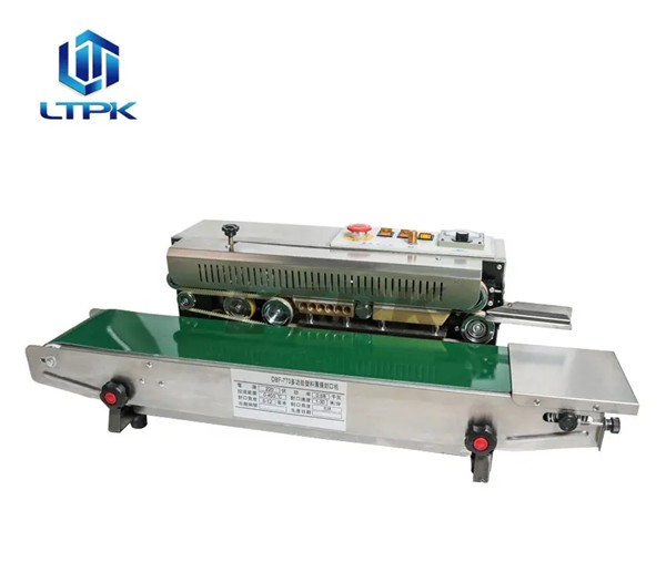 LTPK LT-FR770 Continuous Horizontal Band Sealer Snack Food Coffee Film Pouch Tea Dry Powder Plastic Aluminum Bag Sealing Machine