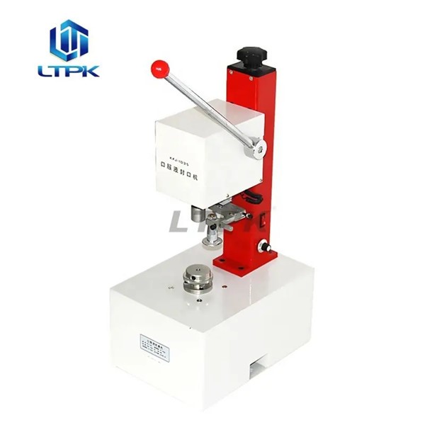 LTPK LT-KFJ1035 Semi Automatic Tabletop Cosmetic Vial Bottle Lid Flip Off Crimper Closing Locking Sealing Capping Machines Price