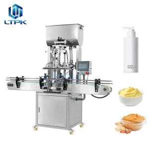 LTPK LT-QZDG Linear Four Heads Oil Cosmetic Cream Lotion Honey Yogurt High Viscosity Liquid Piston Bottle Paste Filling Machines