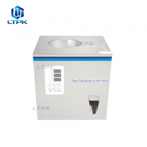 LTPK LT-SW100 Semi Automatic Small Scale Coffee Tea Crisp Beans Spice Herb Frozen Shrimp Granule Spiral Weighing Filling Machine