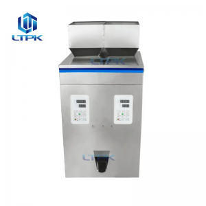 LT-W200D Two Head Cheap Snack Food Spare Part Popcorn Peanut Flour Potato Chip Coffee Bean Flour Powder Weighing Filling Machine