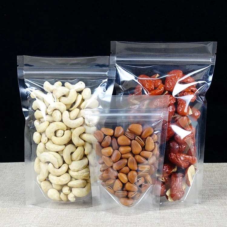 Plastic Food Bag Packages With Zipper Sealing Stand Up Pouch