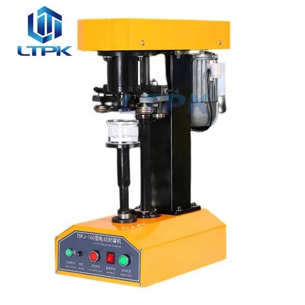 LTPK LT-TDFJ160 Tabletop Aluminum Juice Drinks Beverage Food Beer Spray Paint Pringle Potato Chips Paper Tin Can Sealing Machine